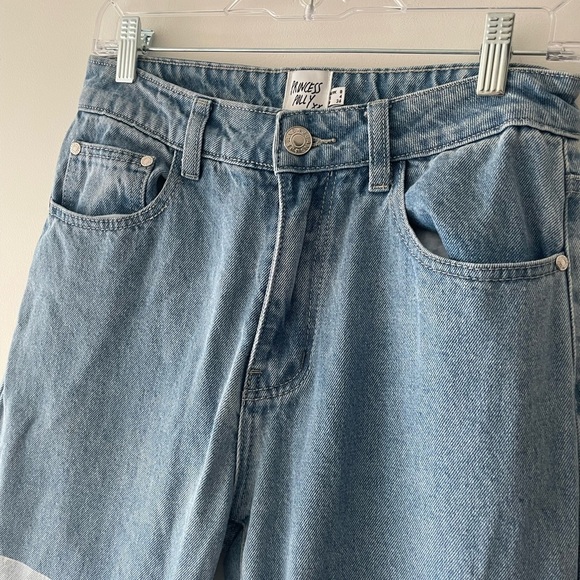 Princess Polly Cofield Patch Denim Mom Jeans High Waisted Size 4 - Picture 4 of 8